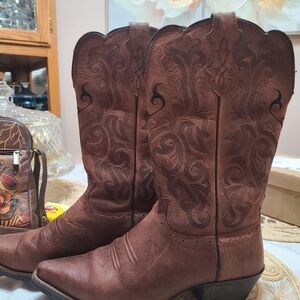 JUSTIN Brown Western Cowboy Boots